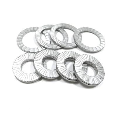 Carbon Steel Lock Preventing Washers Double Fold Self-Locking Washer M6 DIN25201