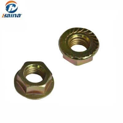 DIN6923 Carbon Steel Color Zinc Plated Hex Flange Nuts