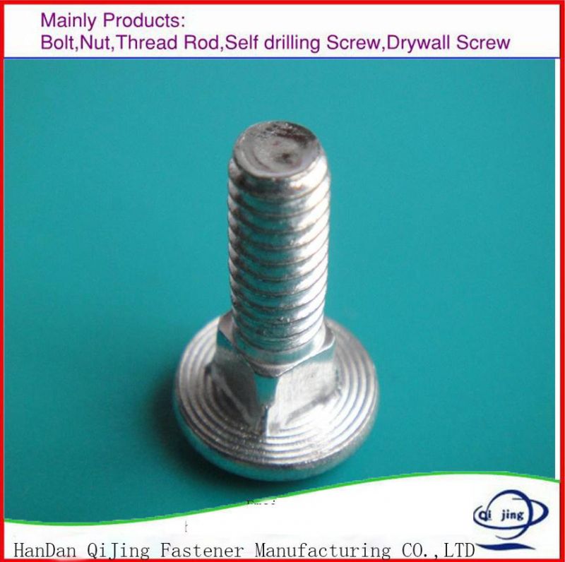 High Carbon Steel Fasteners Mushroom Head DIN603 /Carriage Bolt