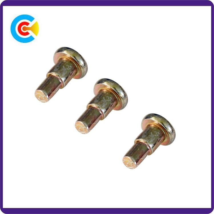 DIN/ANSI/BS/JIS Carbon-Steel/Stainless-Steel 4.8/8.8/10.9 Galvanized Round Step Pin for Mechanical Industry/Fastener
