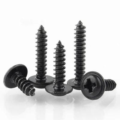 Black Zinc Plated M3 M4 M5 M6 M8 M10 Cheese Head Self Tapping Screws