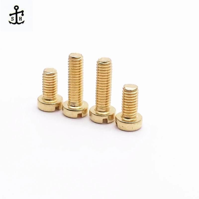 Brass ISO1207 DIN 84 Slotted Cheese Head Screws Made in China