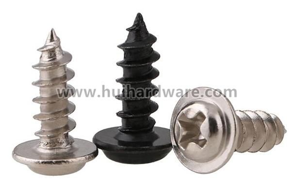 Nickel Plated Pan Head Self Tapping Screws with Washer