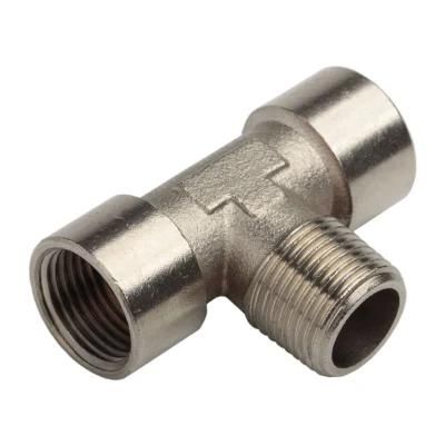 Xhnotion Pneumatic Brass Connector Male 1/4 Thread T Brass Fittings