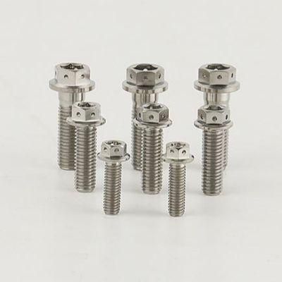 M6 Gr5 Titanium Bolt M6 M8 M10 Motorcycle Titanium Hex Flange Bolt