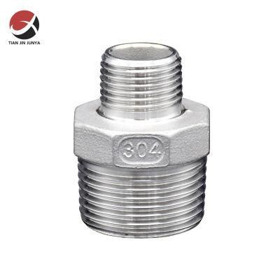 Sanitary Male Thread Casting Connector Stainless Steel Double Nipple Fitting Reducing Hex Nipple Building HDPE Electrical Plumbing Pipe Fitting