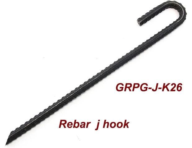 8pack 3/8′′ Ground Fence Post Repair Stakes Steel Rebar Garden Staples J Hook Multipurpose Steel Pegs Tent Canopies Yard Pins