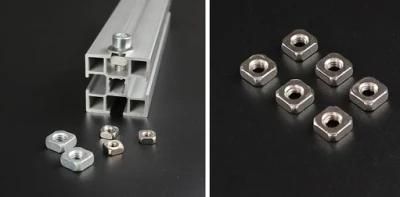 Square Nut with Spring Leaf for Aluminum Profile T Nut Spring Nut