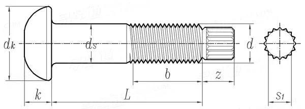 HDG (Hot Galvanized) /Dacromet-Grade 10.9-3/4" -ASTM-F2280/A490tc-Tension Control Bolt-Carbon Steel-43crmo/B7