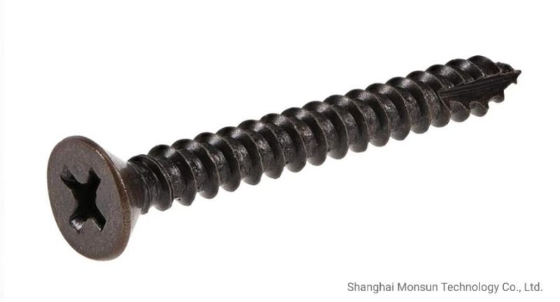 Antique Bronze Flat Phillips Cutting Point Carbon Steel Wood Screws