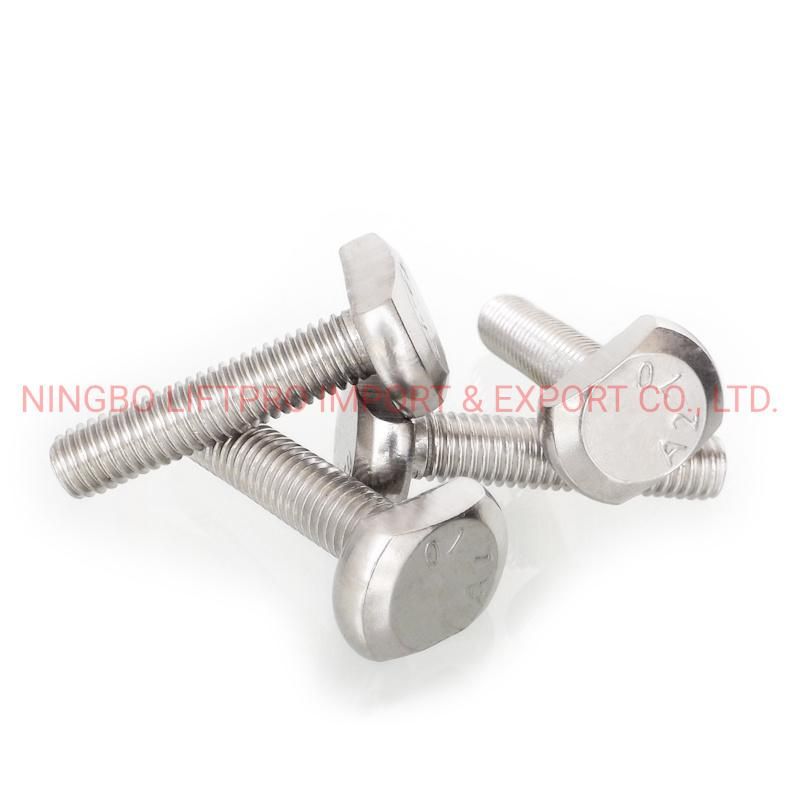 M5 M6 M8 Stainless Steel Bolts for Solar T-Slot T Bolt T Screw Square Head Bolts T-Head Screw Chute T-Bolt