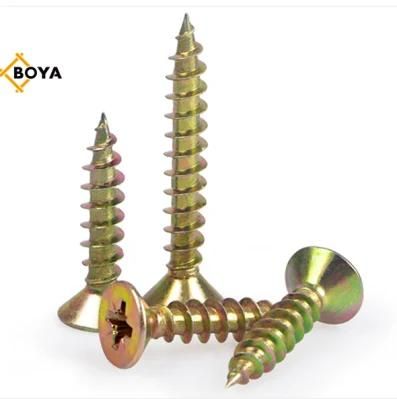 Flat Countersunk Head Hole Phillips Head Finish Zinc Plated Chipboard Screws