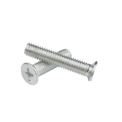 White-Zinc Plated Countersunk Head Cross Recess Machine Screw DIN571