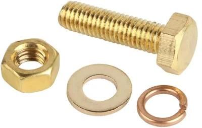 M6-M8 Brass Screw All Copper Outer Hexagon Bolt Nut Set Matching Combination Screw