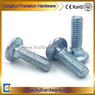 Carbon Steel Round Head Blue Zinc Plated Carriage Bolts