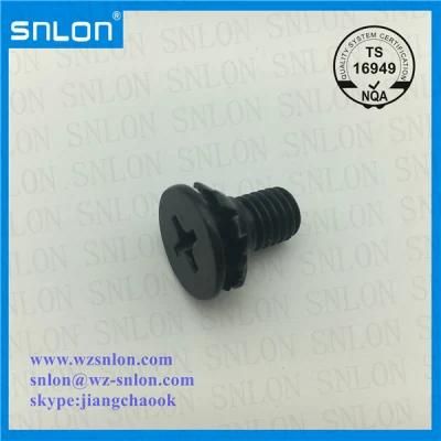 Black Flat Head Screws Assembled Serrated Washer Sems Screws