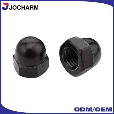 Carbon Steel Black Plated Connecting Hex Furniture Cap Nut