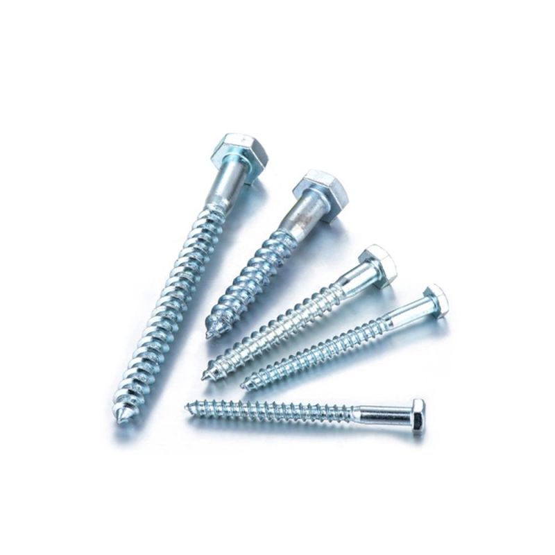 Wood Screw Zinc Wholesale Price Bolts Wood Screws Metric Galvanized DIN571 Standard Hex Lag Screws