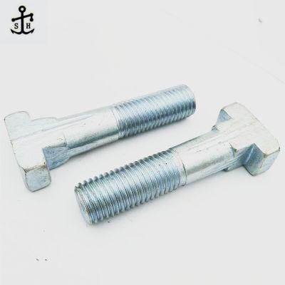 Factory Supplier Customized Zinc Plated Carbon Steel Hammer Head T Bolt T-Bolt