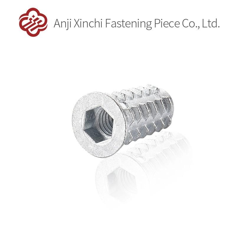 Furniture Connecting Nut Hardware Fittings with Zinc Alloy Inner and Outer Teeth