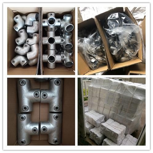 Silver Steel Tube Key Fittings Short Tee Tube Clamp