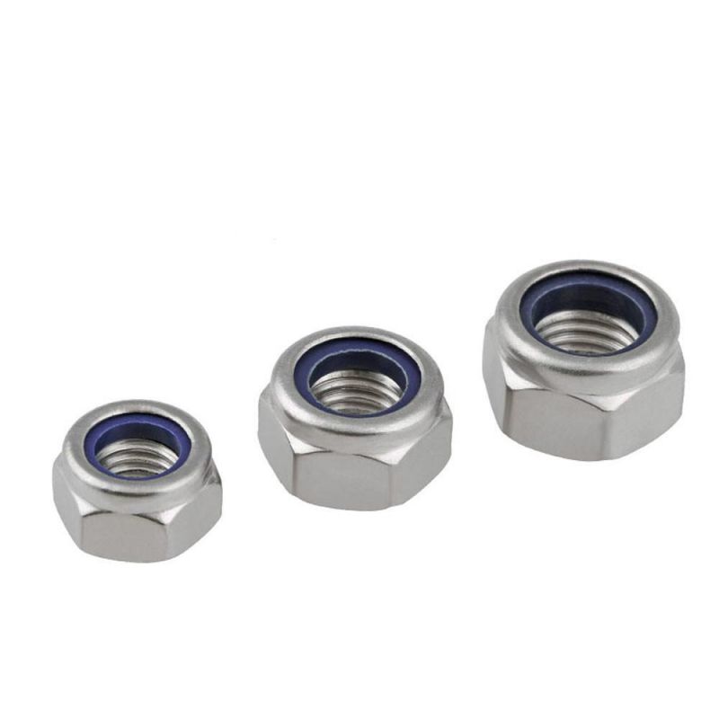 Hexagon Nylock Lock Nuts Manufacturers Hex Nut Fastener Stainless Steel Factory Direct Supply Hexagon Nut