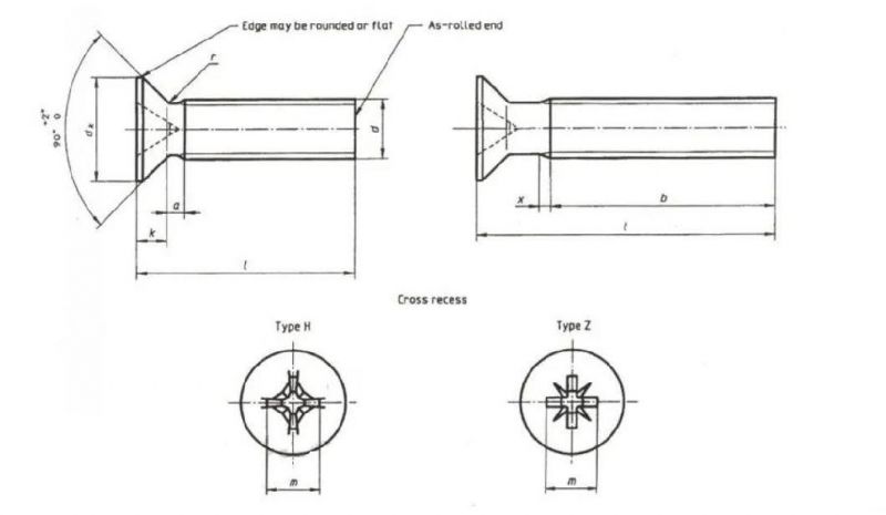 DIN7985 GB818 DIN7981 Pan/Truss/Round/Countersunk Machine Screw