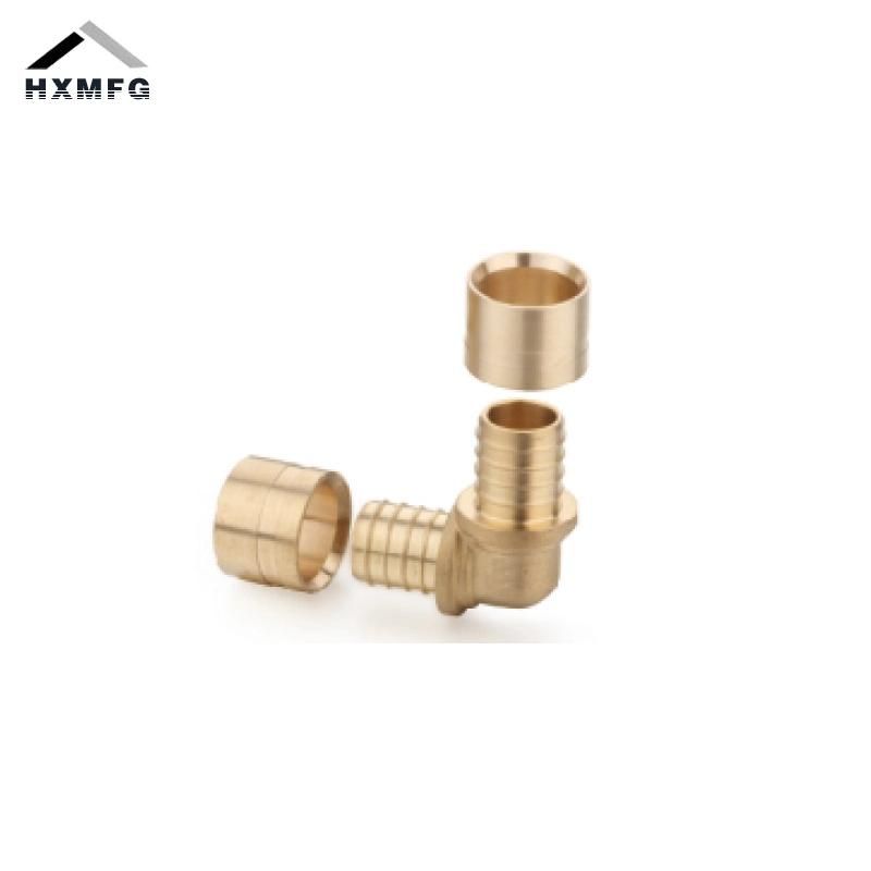 Equal 90 Degree Brass Sliding Fitting Elbow for Pex Pipe