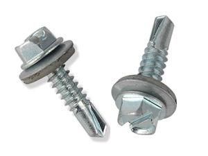 Hex Head Self Drilling Screw with Washer and Color Zinc 6# 1&quot; 1 1/2 2&prime;&prime;