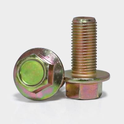 M5-M20 mm 8.8 Yellow Zinc Copper Coated Gbt 5789 Standard Hex Head Flange Bolt
