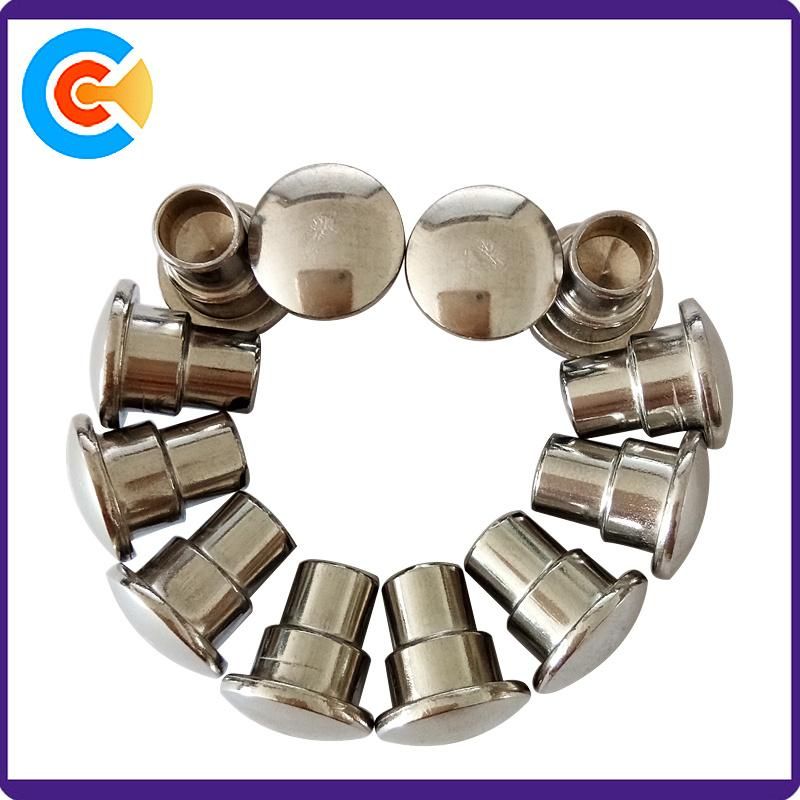 Carbon Steel M8 Semi Tubular Mushroom Head Shouder Rivet