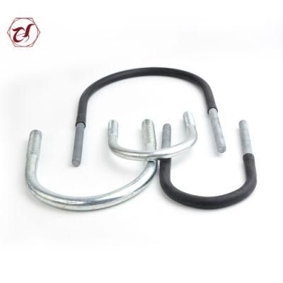 Galvanized Carbon Steel Zinc Plated U Type Bolts with Heat Shrinkable Sleeve