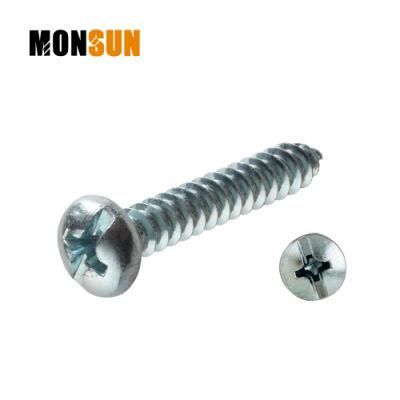 Slotted Phillips Combo Drive Pan Head Zinc Plated Self-Tapping Screws