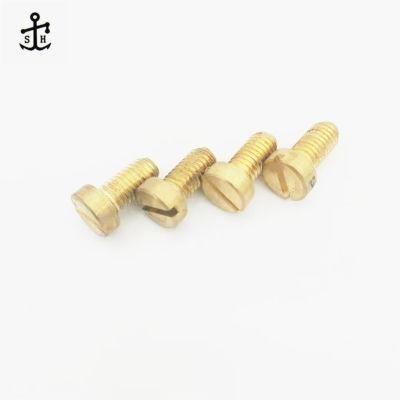 Brass Copper ISO 1207 DIN 84 Slotted Cheese Head Screw Made in China