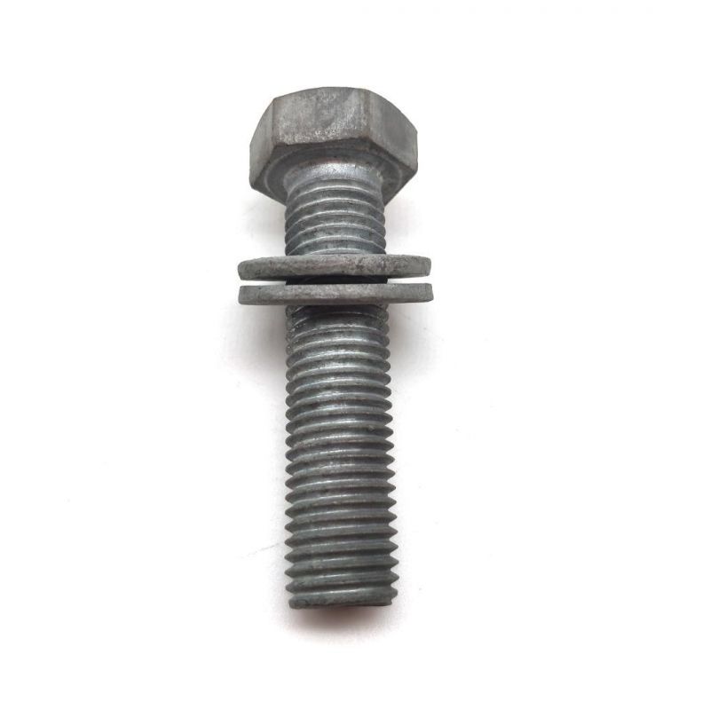 HDG Carbon Steel Rail Bolt with Nut and Washer