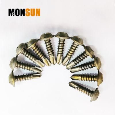 Truss Head with Wafer Zinc/Nickel Plated Drilling Point Metal Screws