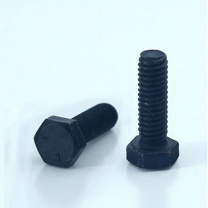 ASME B18.2.1 Hex Bolts Hex Cap Screw Half Thread Grade 8.8 Carbon Steel Black Oxided Galvanized