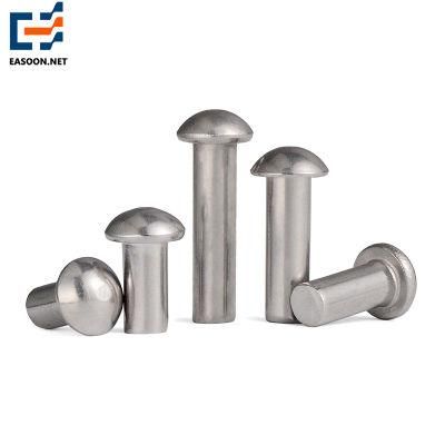 Customized Round Head Aluminum Rivet GB/T 867 Gr2 Titanium Round Head Rivets Round Head Solid Rivets Flat Round Head Copper Rivet Solid Rivet