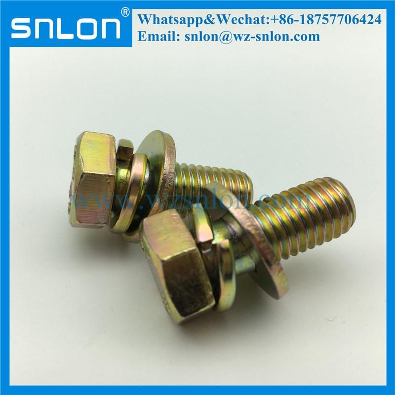 Class8.8 Cold Zinc Screw with Hex Head