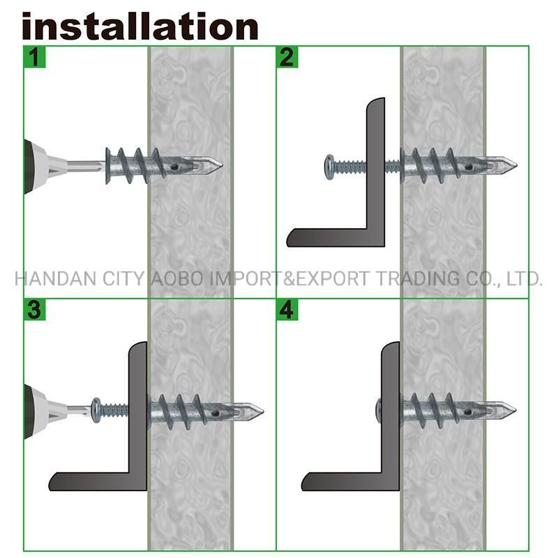 Self Drilling Zinc Alloy Twisted Drywall Anchor