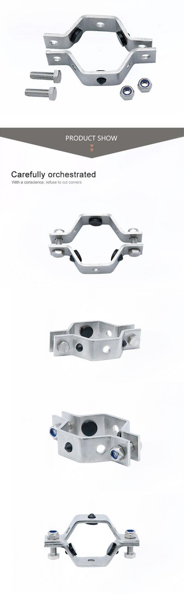 Sanitary Stainless Steel Hexagon EPDM Pipe Holder
