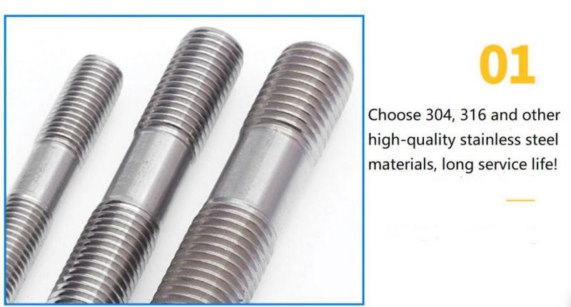 DIN975 Stainless Steel Double End Studs Bolt Threaded Stud