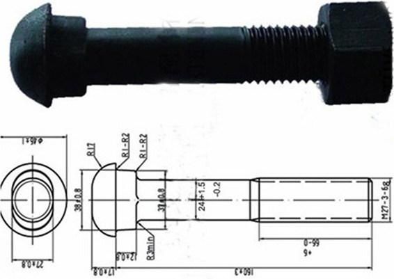 Hot Forging Bolt Carbon Steel Railway Rail Fish