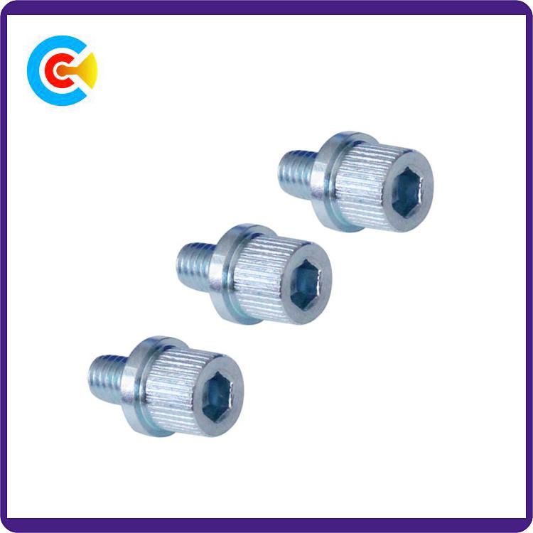 Carbon Steel Galvanized Knurled Hex Socket Head Cap Screw with Washer