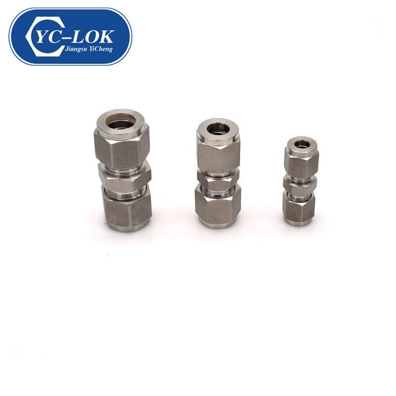 Hydraulic Hardware Staninless Steel Ferrule Straight Pipe Couplings Adapters