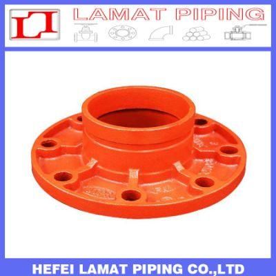 FM/UL Ductile Iron Grooved Pipe Fitting Grooved Adaptor Flanges