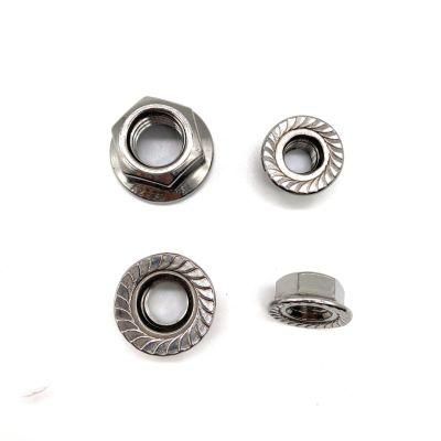 High Quality Hex Flange M8 304 316 316L A4-80 A2-70 Stainless Steel Nut DIN6923