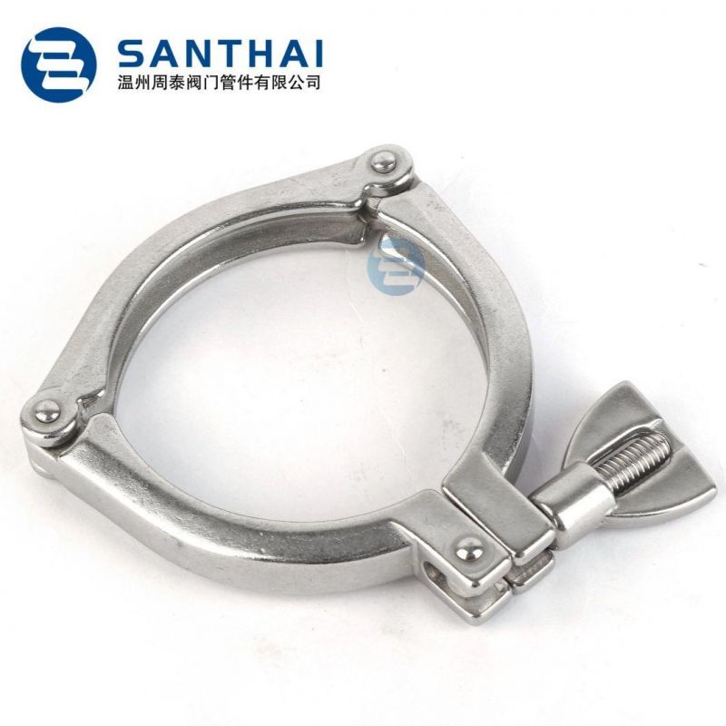 SS304 SS316 Stainless Steel Quick Connected Clamp / Sanitary Clamp Tc Clamp 13mhh Hygienic Grade Ferrule Clamp