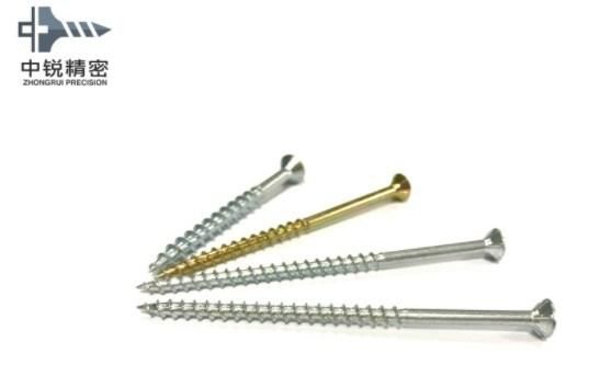 Pozidriv Flat Head Chipboard Screw Double Csk Flat Full Thread C1022 Harden White Zinc Plated 5X35mm Chipboard Screw