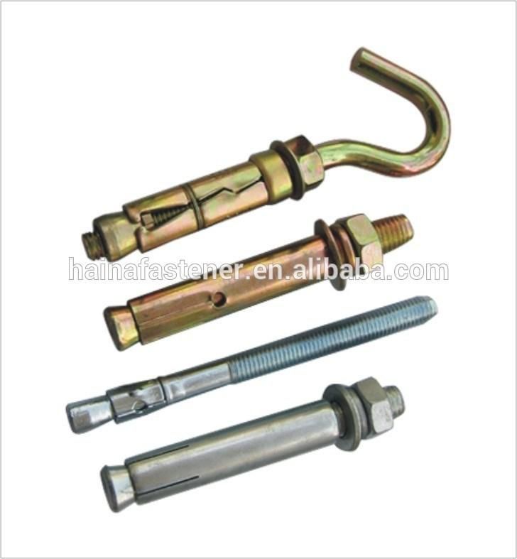 Zinc Plated Carbon Steel Expansion Eye Bolt Long Shank